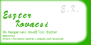 eszter kovacsi business card